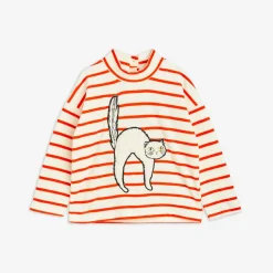 Angry Cat Embroidered Velour Sweatshirt
