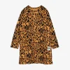 Basic Leopard Long Sleeve Dress