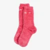 Cat Eyes Fuzzy Socks Pink
