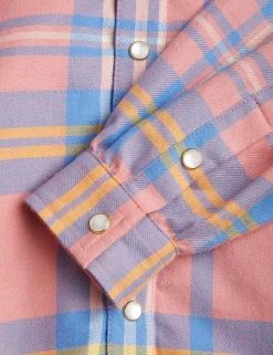 Check Woven Flannel Blouse
