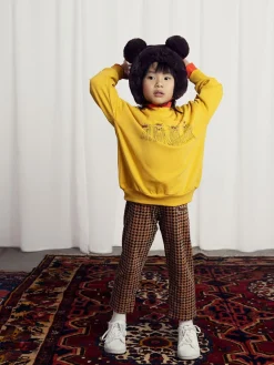 Dog Embroidered Velour Trousers