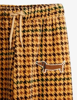 Dog Embroidered Velour Trousers