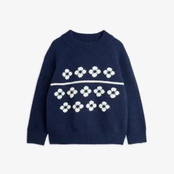 Flowers Knitted Wool Sweater