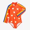 Hearts Long Sleeve UV-Swimsuit