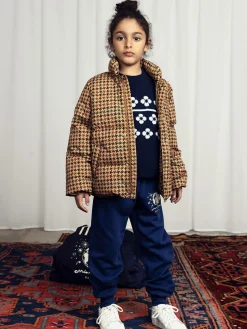 Houndstooth Puffer Jacket