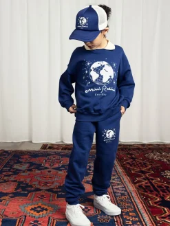 Mini Rodini Society Embroidered Sweatpants