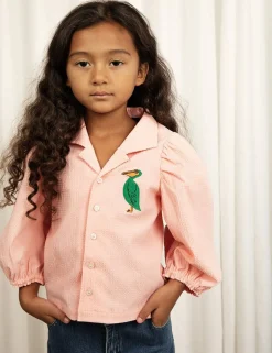 Pelican Seersucker Blouse