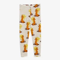 Unicorn Seahorse Leggings Brown