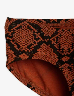 Upcycled Snakeskin Panties Brown
